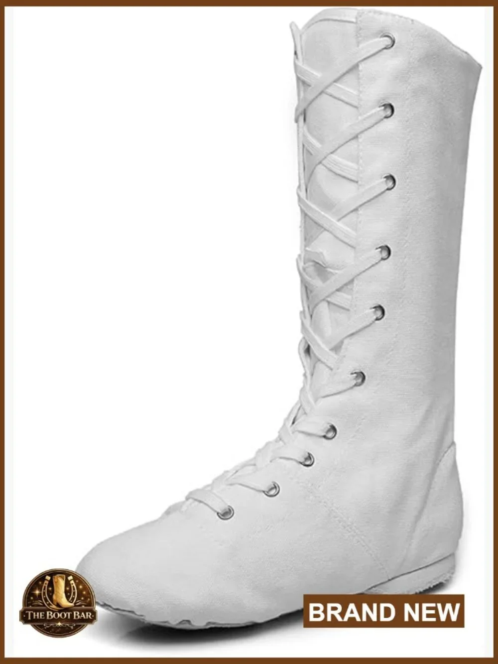 High Top Ballet Jazz Dance Sneakers for Women and Men, Lace-Up Canvas